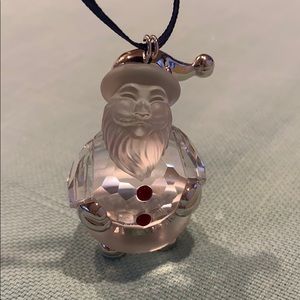 Swarovski Rhodium Santa ornament